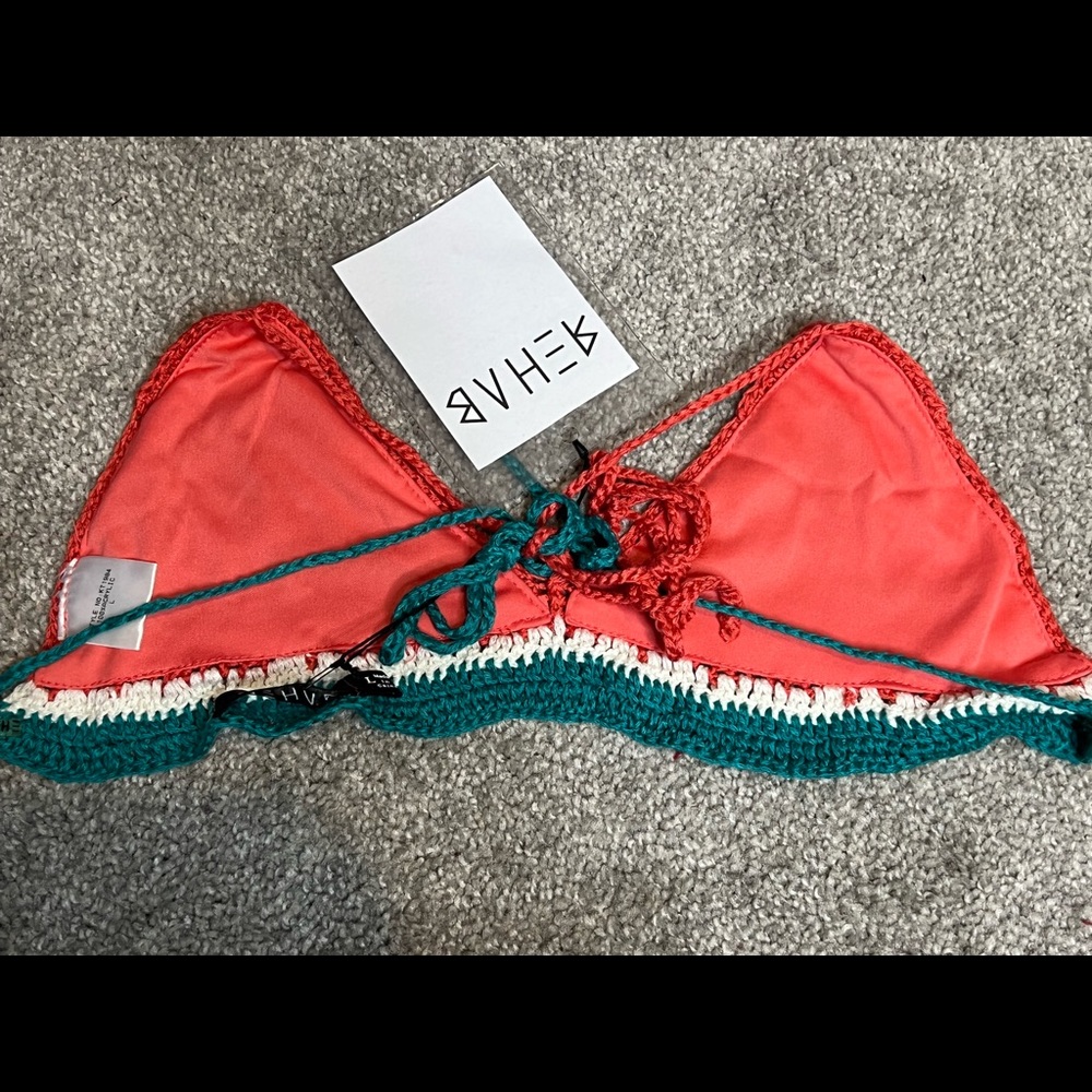 Crochet watermelon halter crop Nasty Gal
